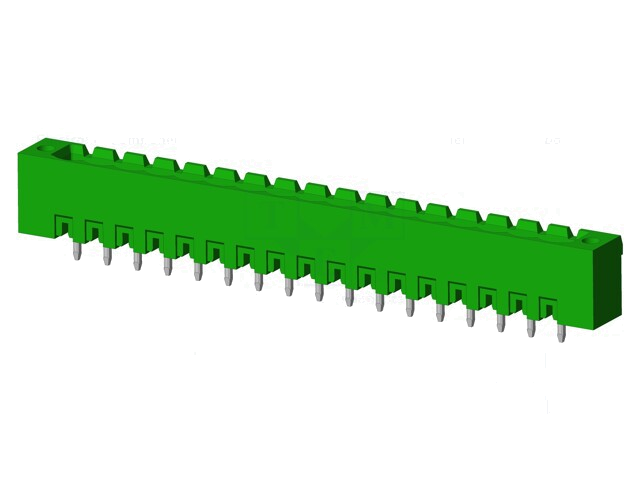 Connector: ontkoppelbare terminal strip; contact; mannelijk Connector: ontkoppelbare terminal strip; contact; mannelijk